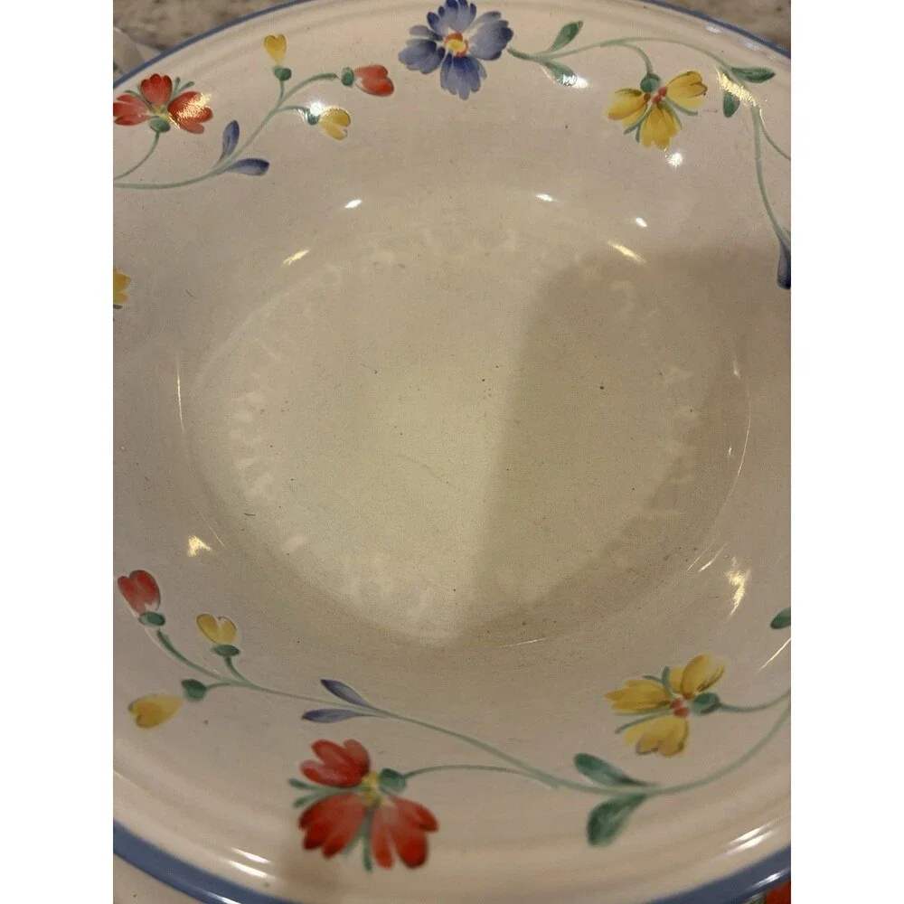 Savoir Vivre Summer Garden Set- Platter, Creamer, Bowls, Saucer Cup Set of 16